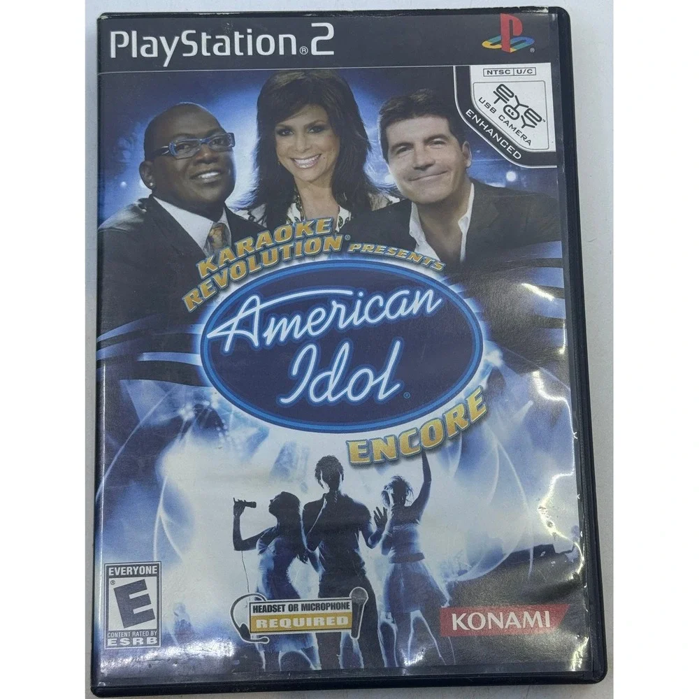 Karaoke Revolution Presents American Idol Encore Sony PlayStation 2 PS2 Game CIB